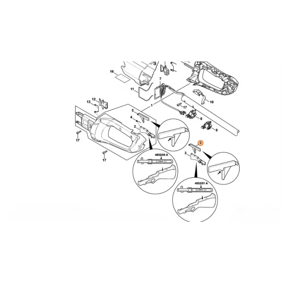 STIHL  Blokada dźwigni przełącznika 4852 435 6300